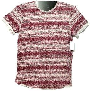 SGR Men's Short Sleeve Red Striped T-Shirt, L